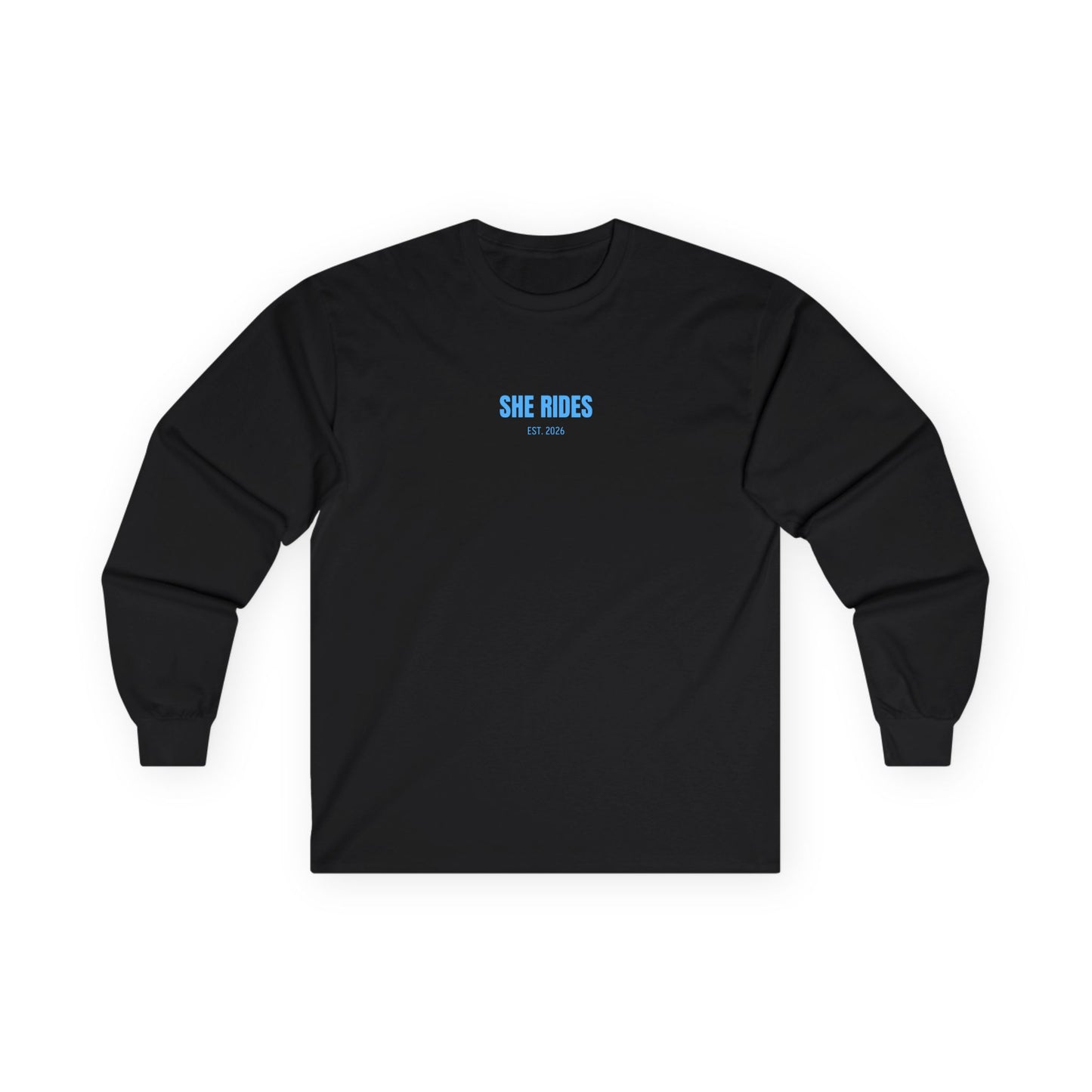She Rides RideOrDie Long Sleeve Blauw//Bikergirl Long Sleeve