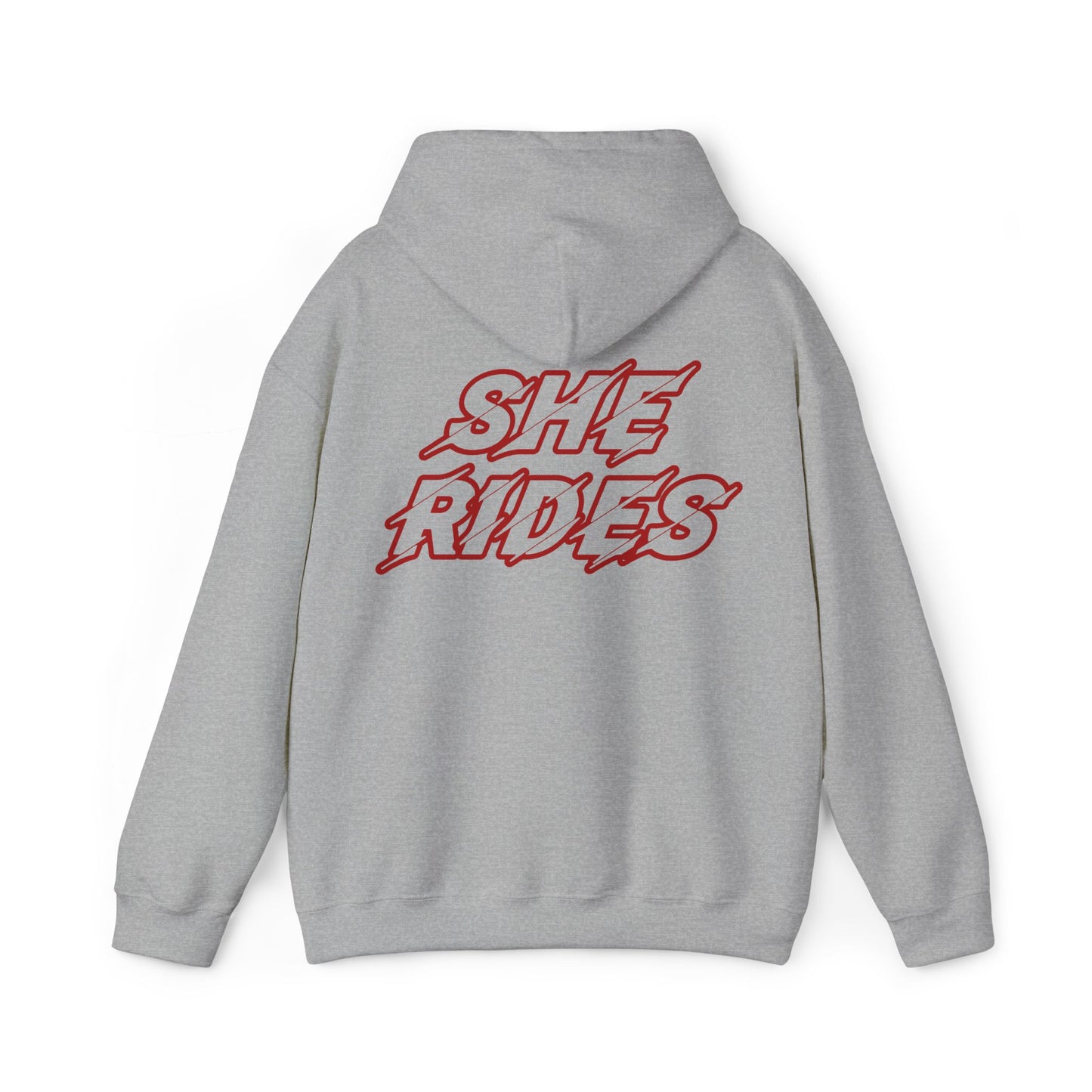 She Rides Original Hoodie Rood//Bikergirl Hoodie