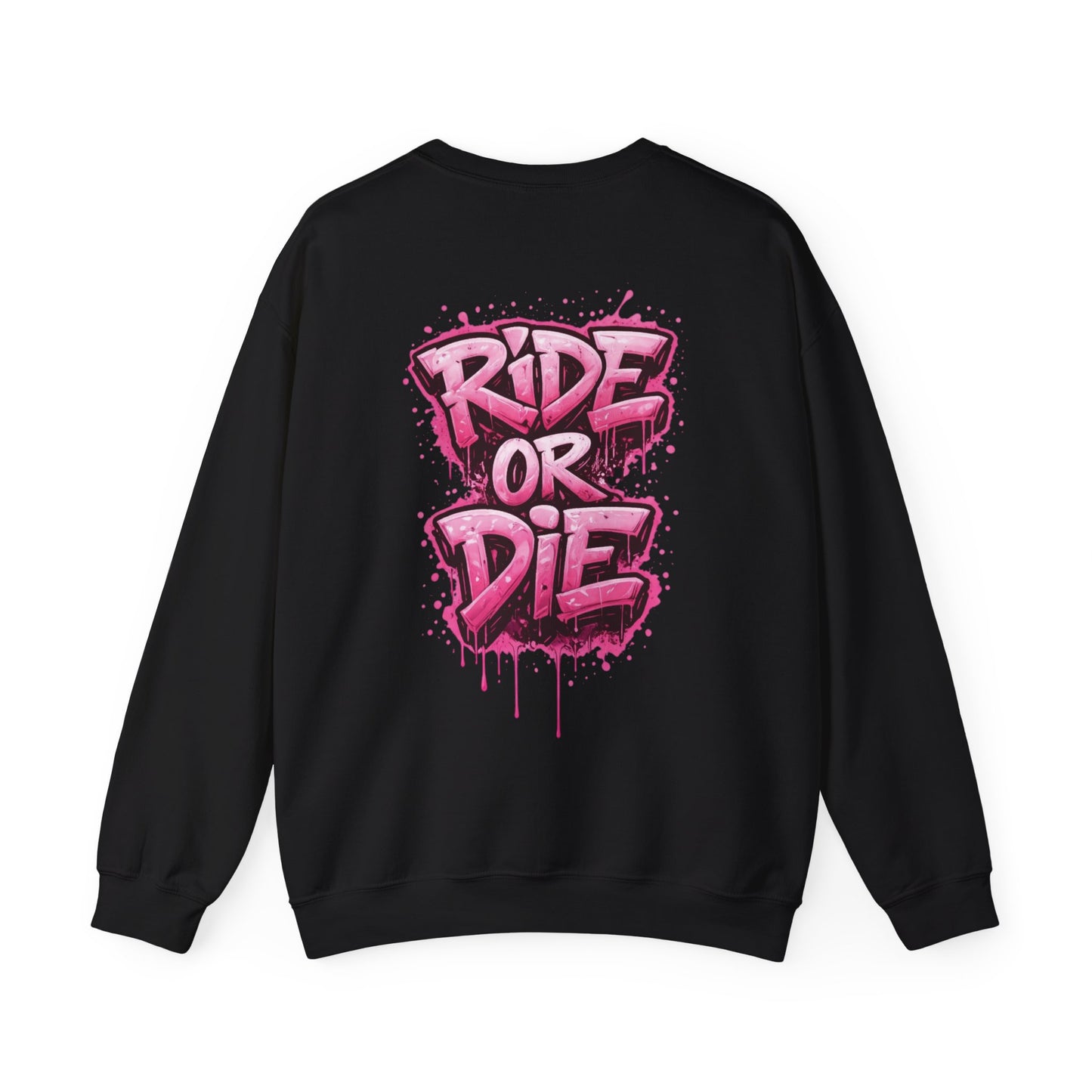 She Rides RideOrDie Sweater Roze//Bikergirl Sweater