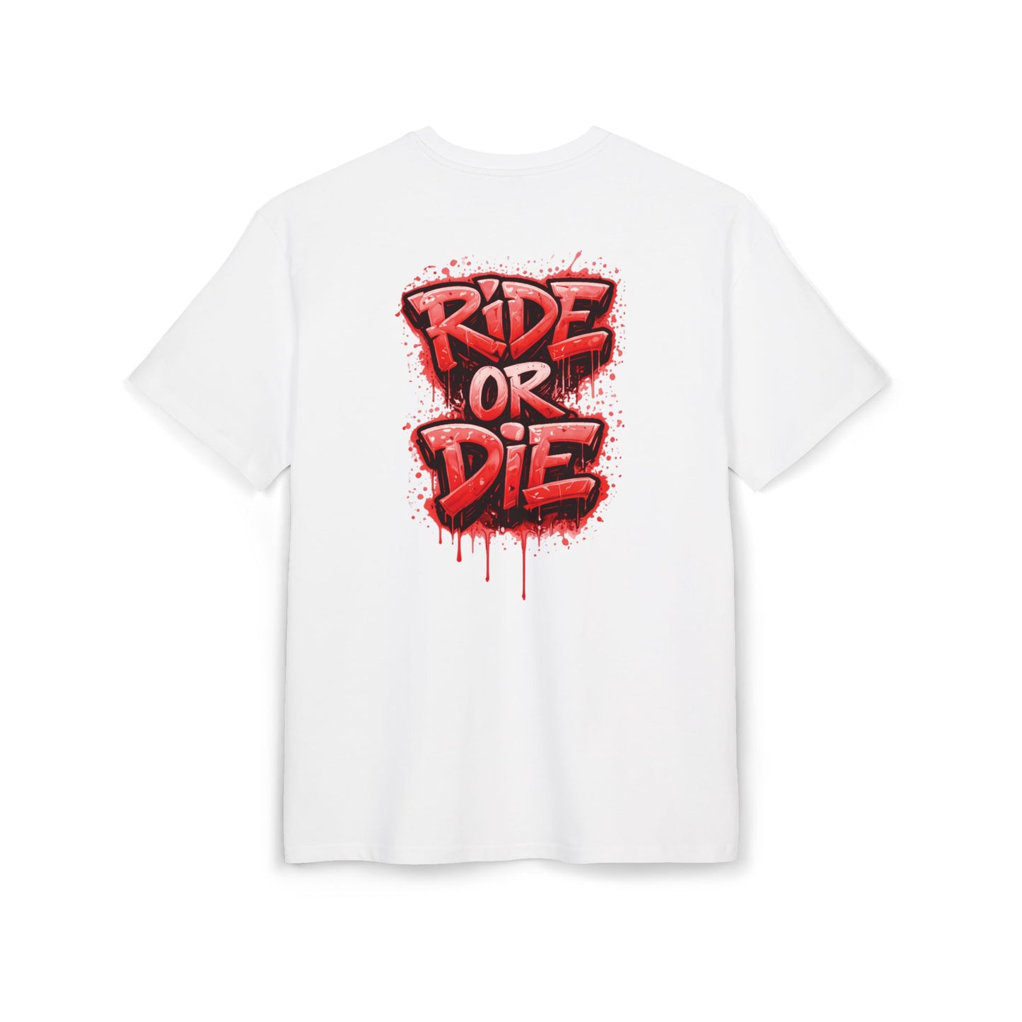She Rides RideOrDie Oversized T-shirt Rood//Bikergirl T-shirt
