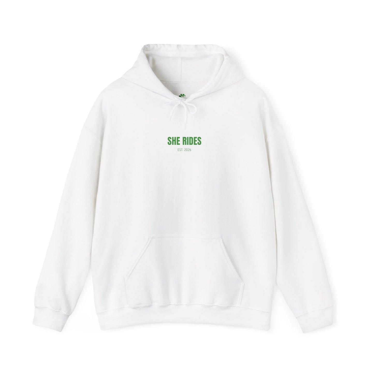 She Rides Basic Hoodie Groen//Bikergirl Hoodie
