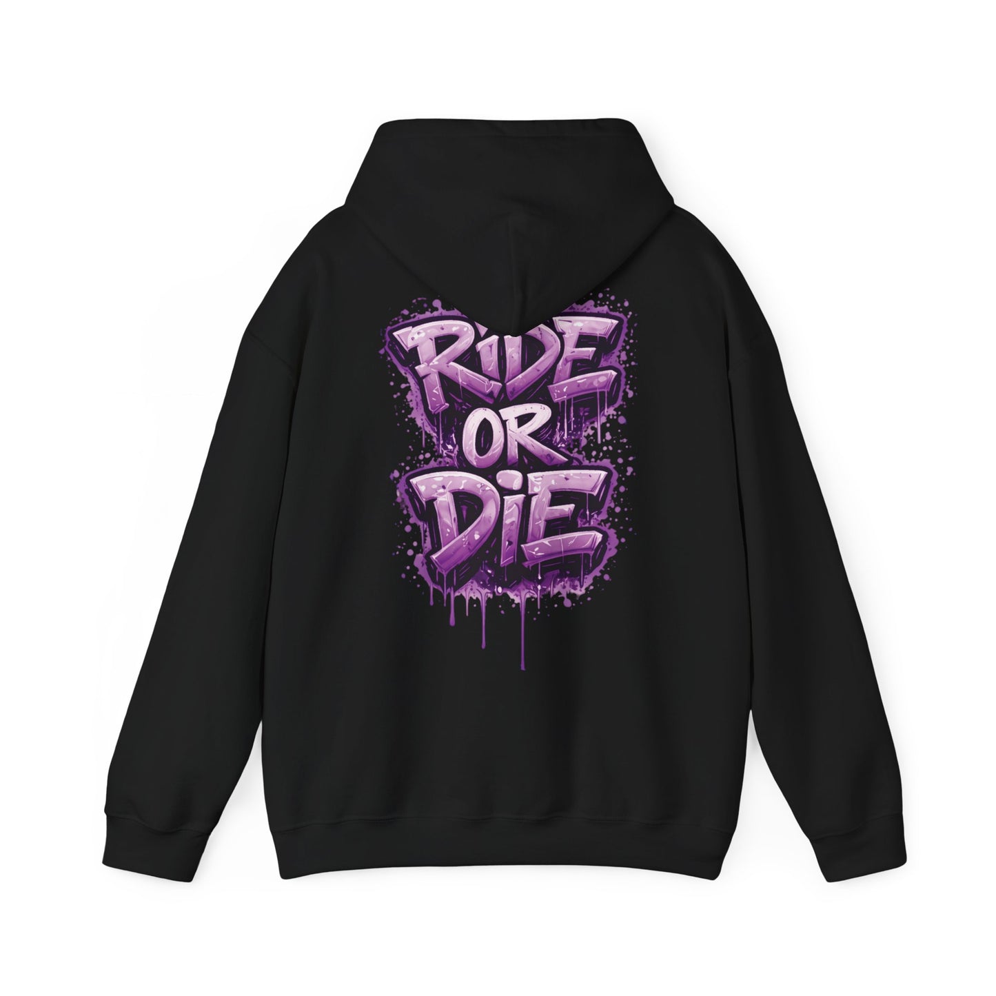 She Rides RideOrDie Hoodie Paars//Bikergirl Hoodie