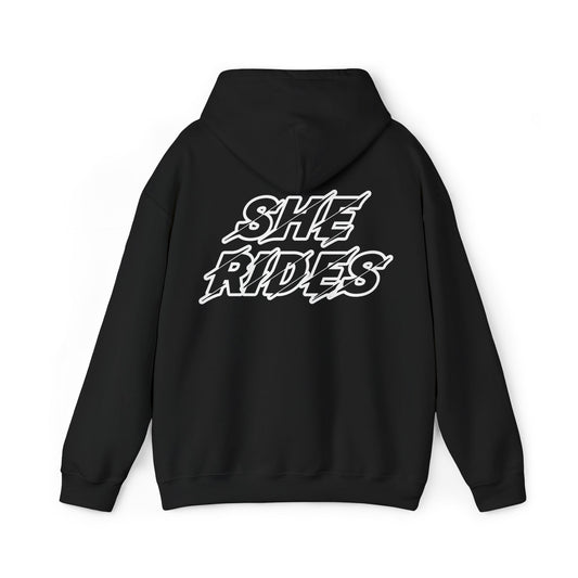 She Rides Original Hoodie Zwart&Wit//Bikergirl Hoodie