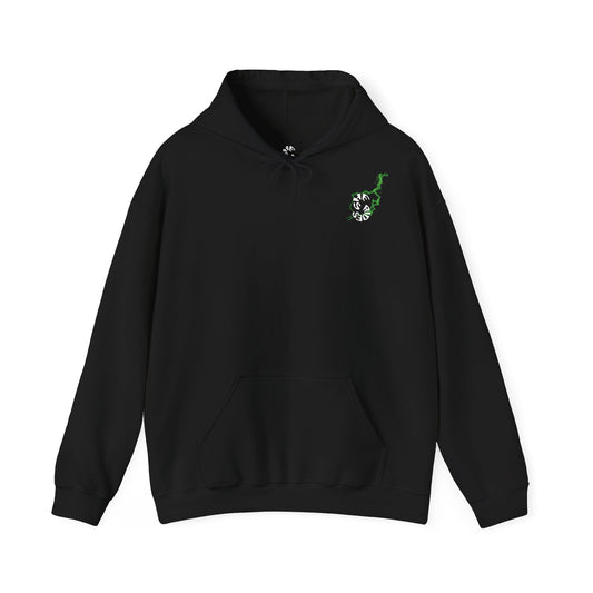 She Rides "try to keep up!" Lightning Hoodie Groen//Bikergirl Hoodie