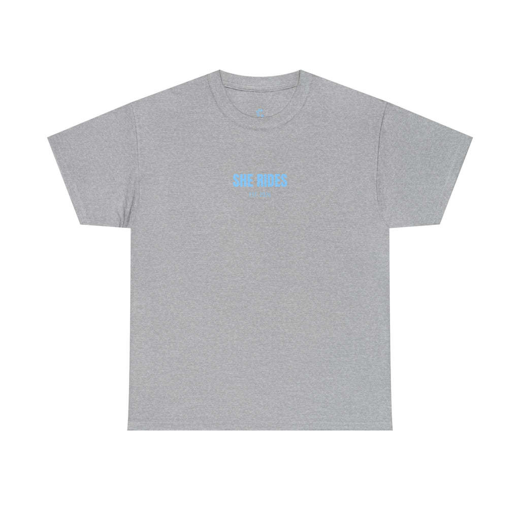 She Rides Basic T-shirt Blauw