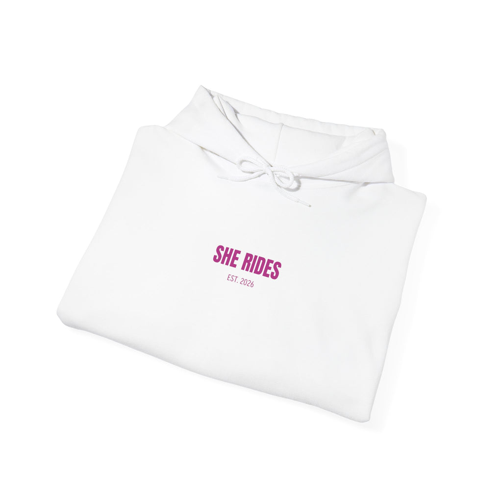 She Rides Basic Hoodie Roze