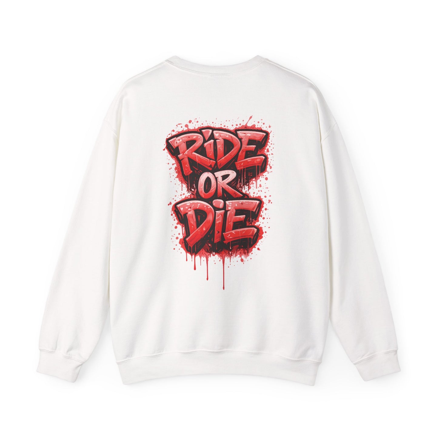 She Rides RidedOrDie Sweater Rood//Bikergirl Sweater
