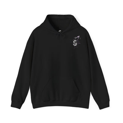 She Rides "try to keep up!" Lightning Hoodie Paars//Bikergirl Hoodie