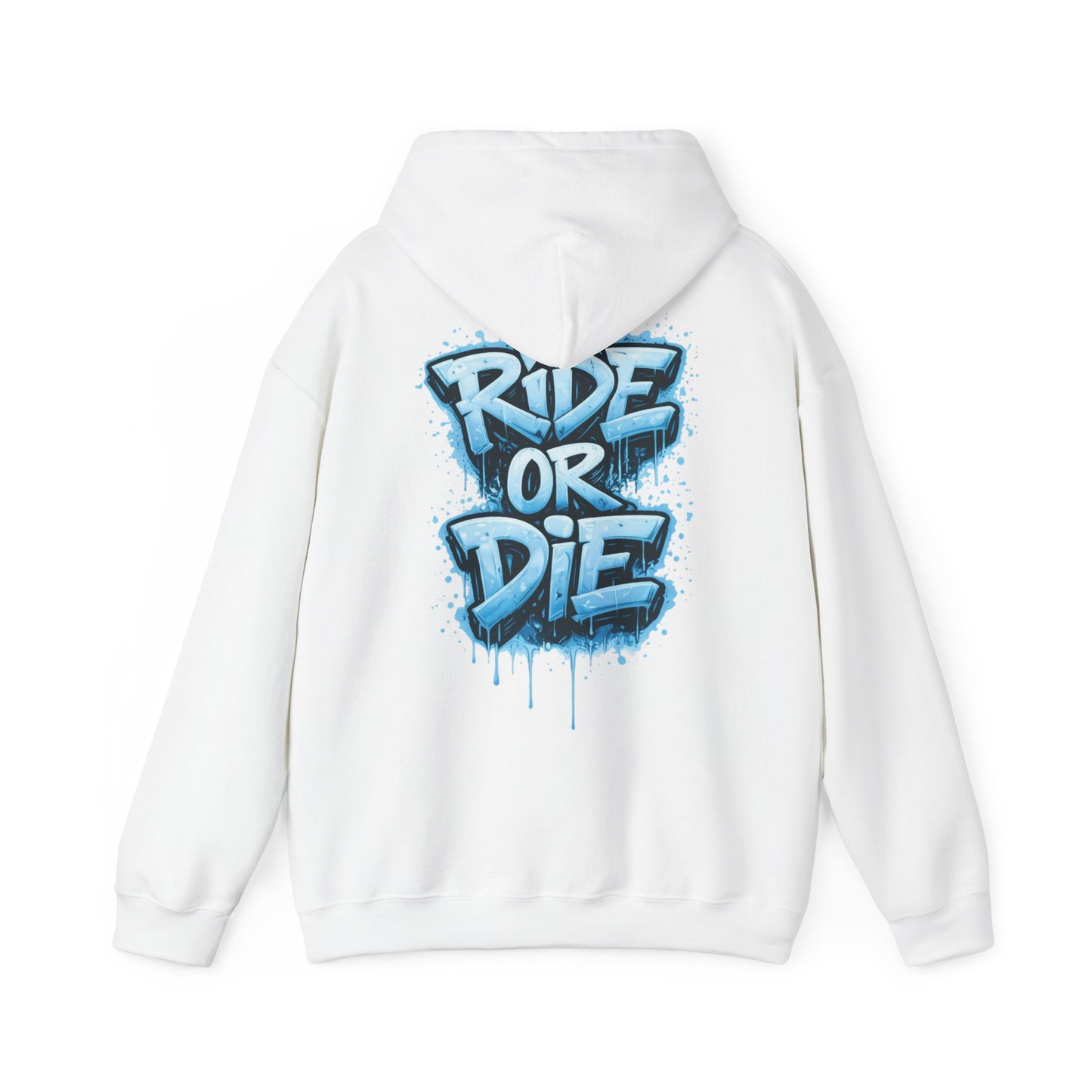 She Rides RideOrDie Hoodie Blauw//Bikergirl Hoodie