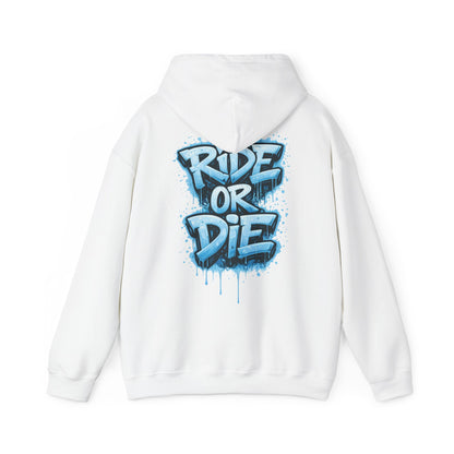 She Rides RideOrDie Hoodie Blauw//Bikergirl Hoodie