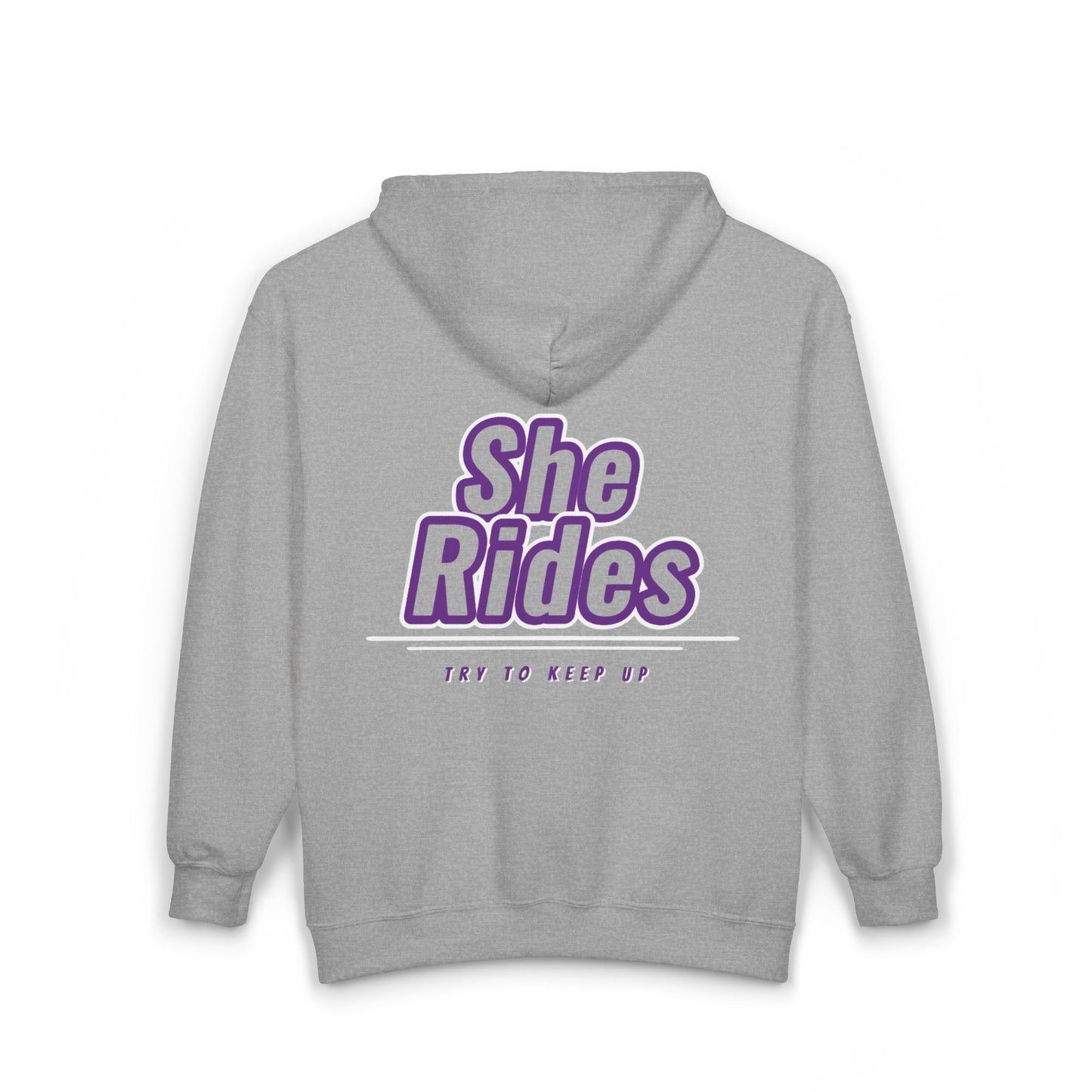 She Rides Vest Paars//Bikergirl Zip Hoodie