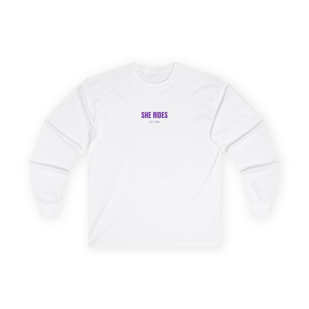 She Rides RideOrDie Long Sleeve Paars