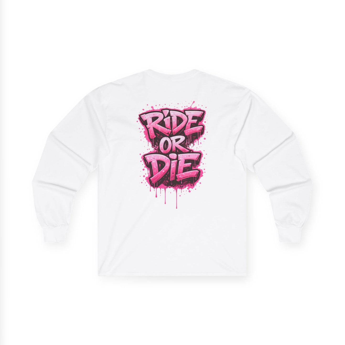 She Rides RideOrDie Long Sleeve Roze//Bikergirl Long Sleeve