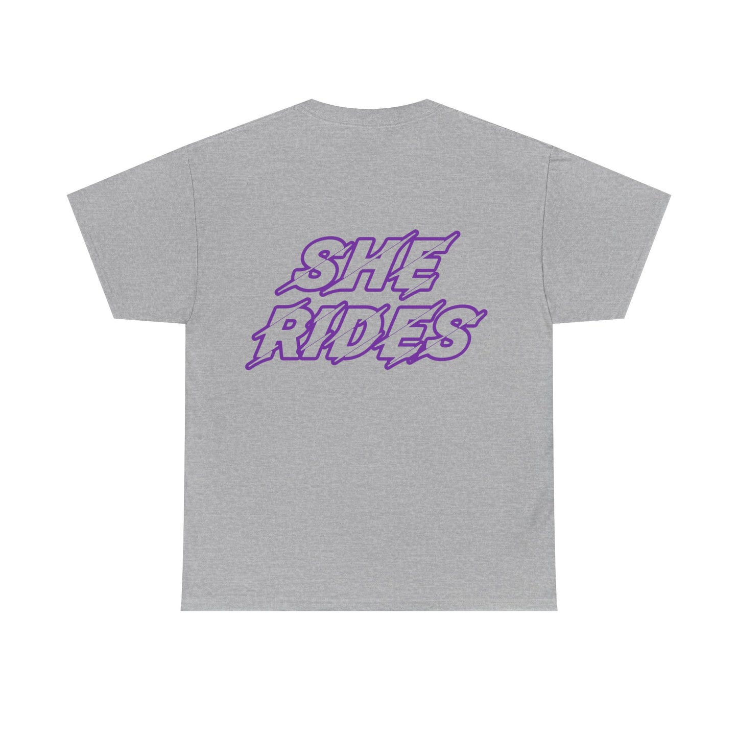 She Rides original T-shirt Paars//Bikergirl T-shirt