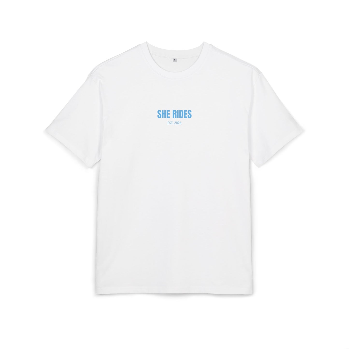She Rides RideOrDie Oversized T-shirt Blauw//Bikergirl T-shirt