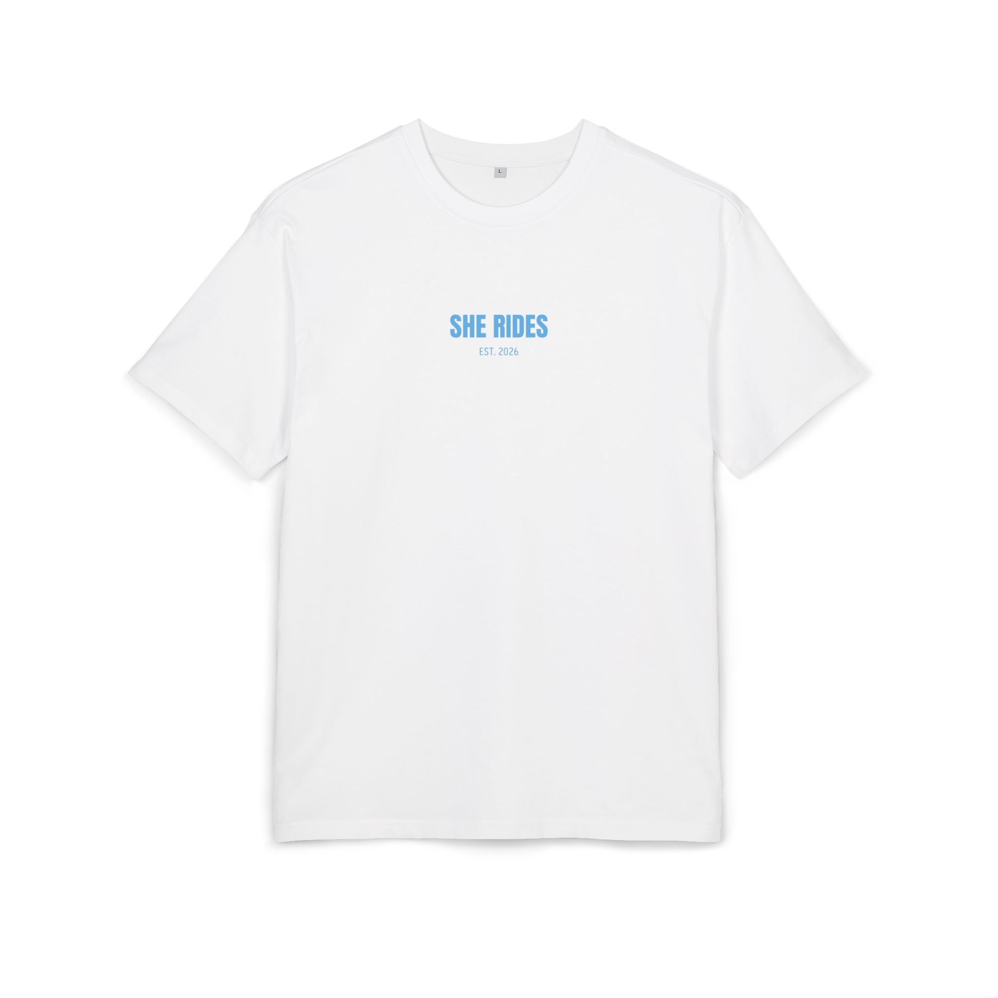 She Rides RideOrDie Oversized T-shirt Blauw