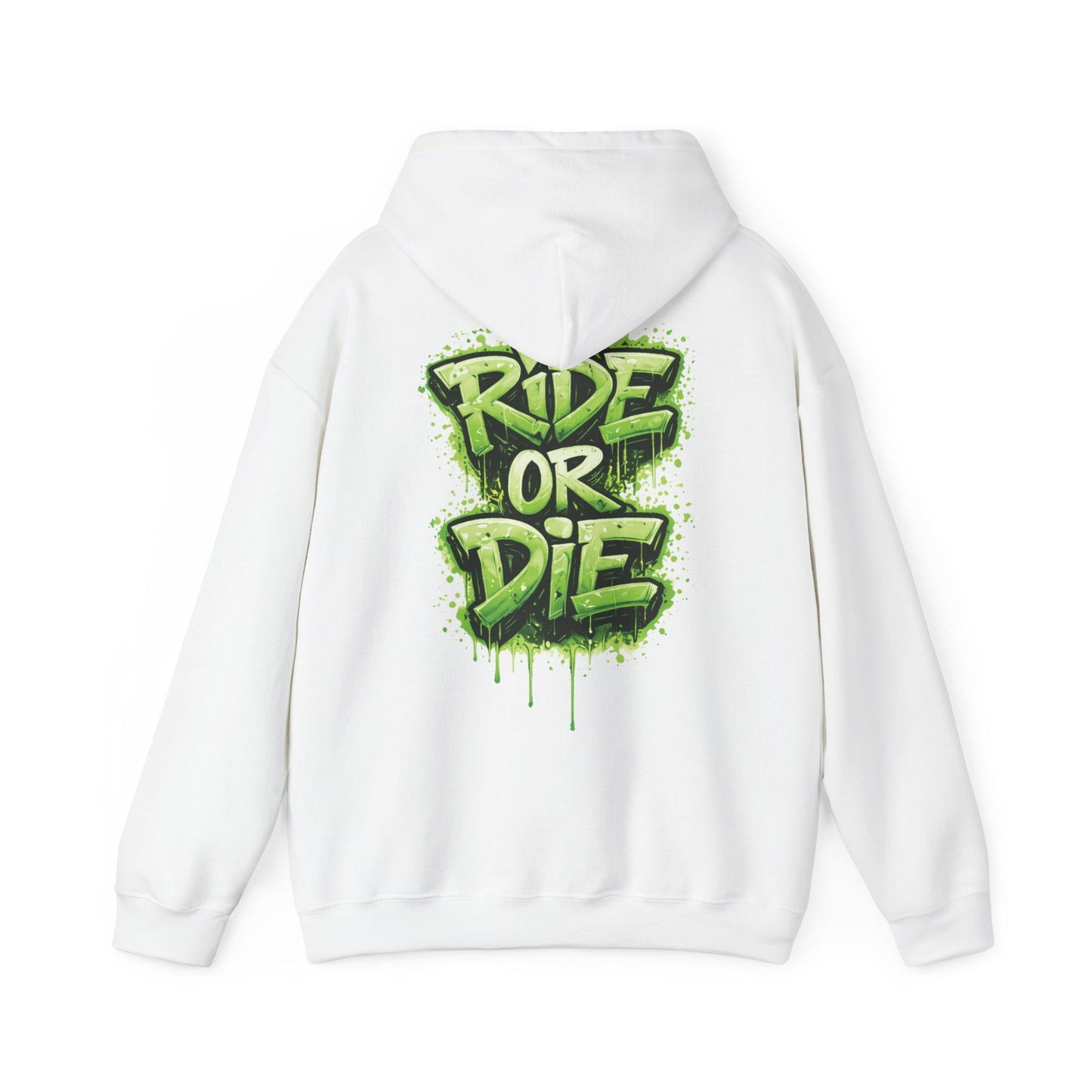She Rides RideOrDie Hoodie Groen//Bikergirl Hoodie
