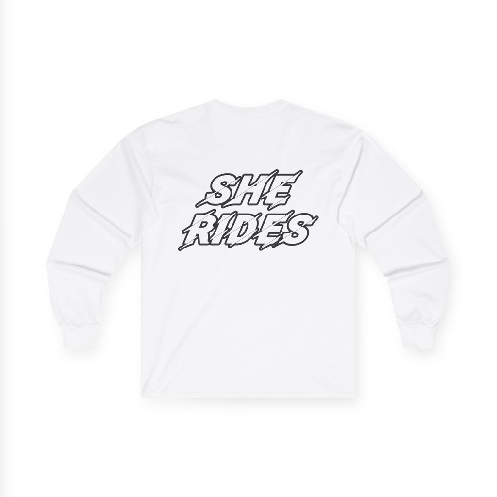 She Rides Long Sleeve Zwart&Wit