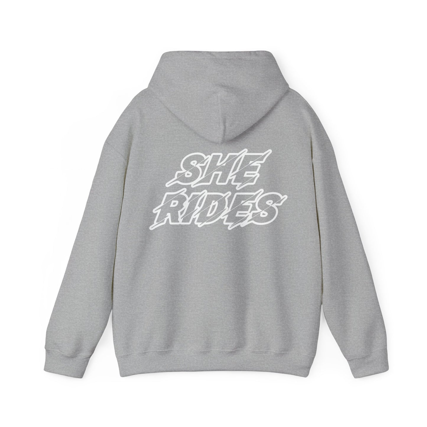 She Rides Original Hoodie Zwart&Wit//Bikergirl Hoodie