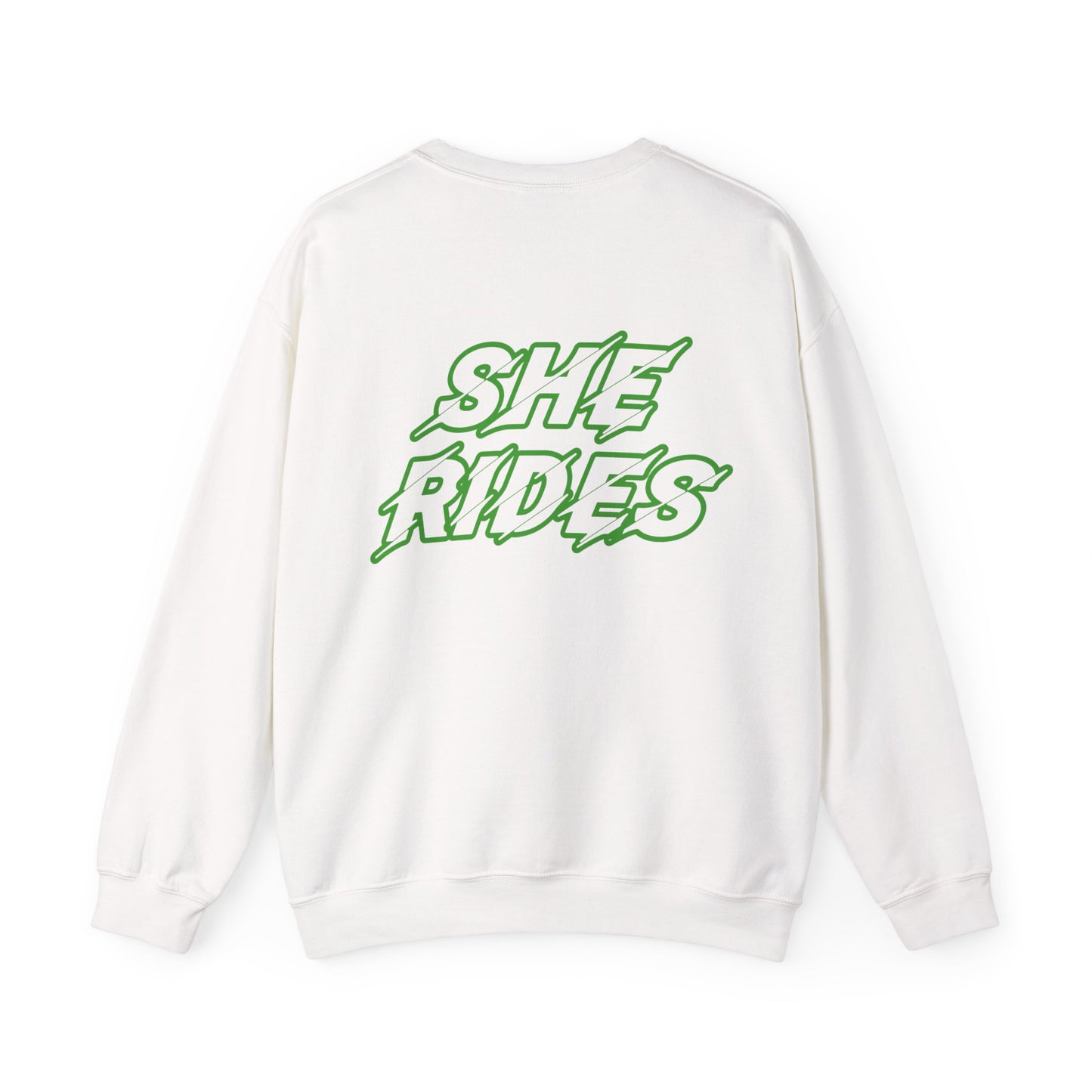 She Rides Original Sweater Groen//Bikergirl Sweater