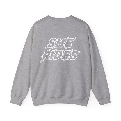 She Rides Original Sweater Zwart&Wit//Bikergirl Sweater