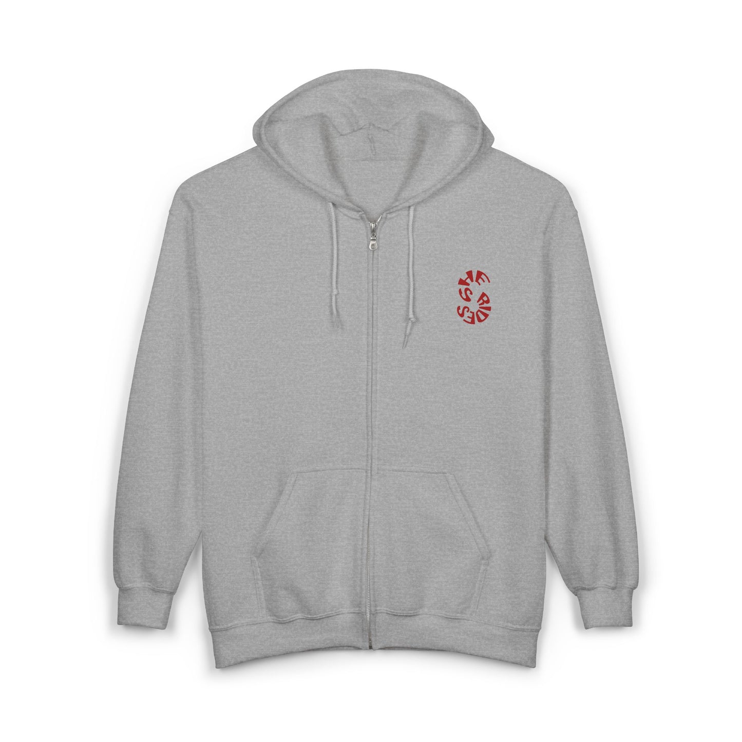 She Rides Vest Rood//Bikergirl Zip Hoodie