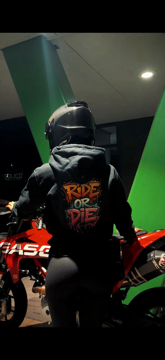 She Rides RideOrDie Hoodie//Bikergirl Hoodie